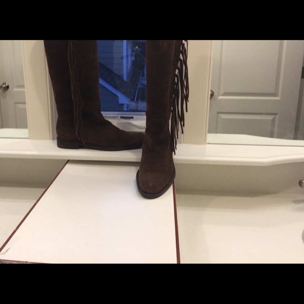 Vintage Coach Chocolate Suede Fringe Boots